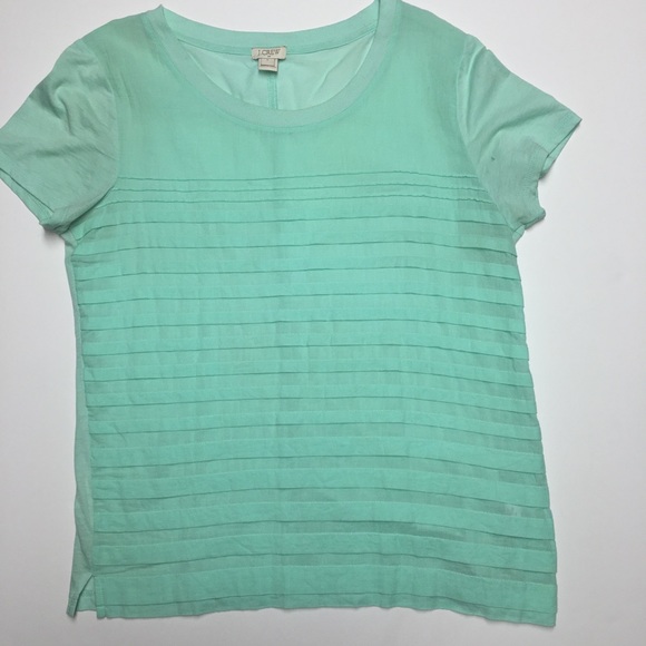 J. Crew Women's Green SS Top Size Small - Picture 1 of 5